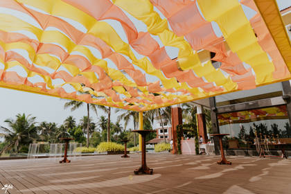 Ceiling and Photo-op — Pool Party decor — Alila Diwa Goa